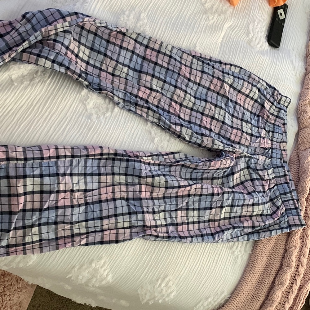 Plaid thin sweat pants